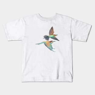 Bee-eater in Flight Illustration Kids T-Shirt